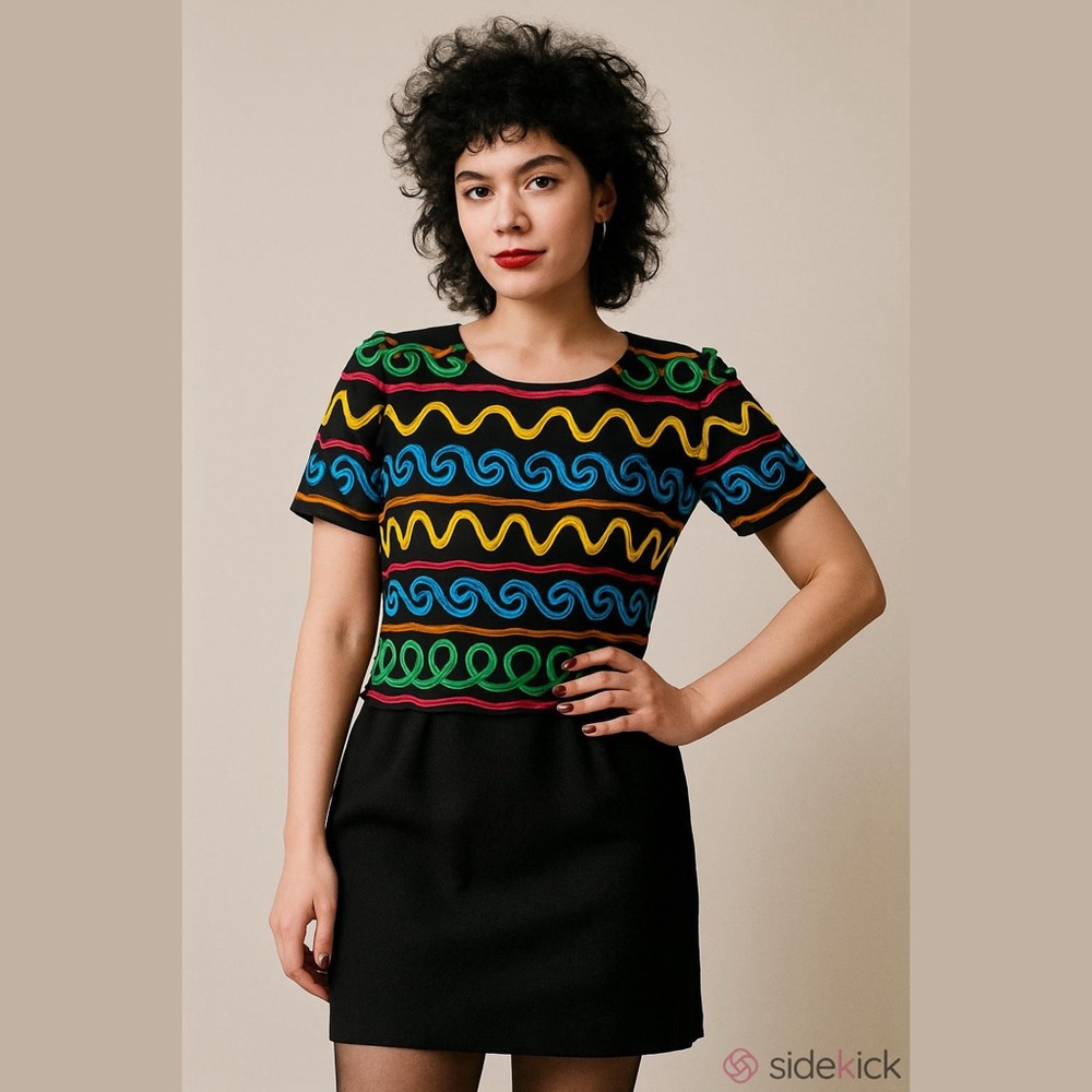 Maggy London Vintage Fun And Colorful Sheath Dress